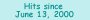 No. of Hits since June 3, 2000